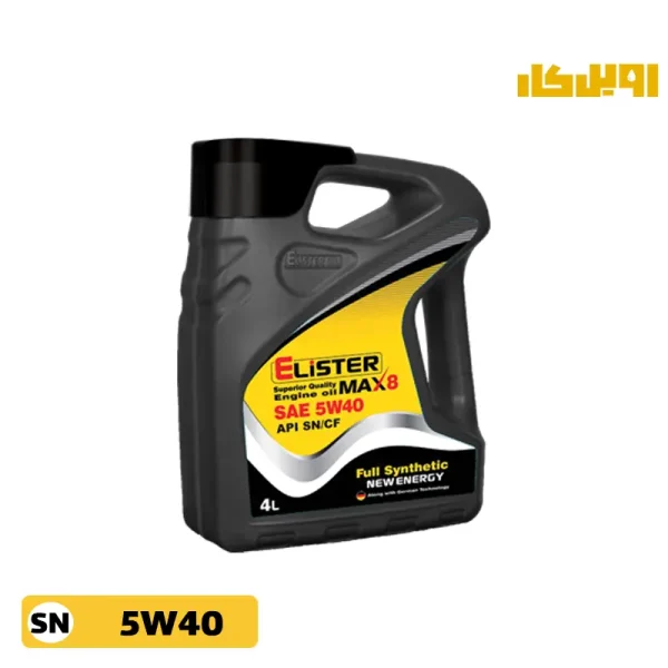 روغن موتور الیستر SN 5W40 MAX8 حجم 4 لیتر